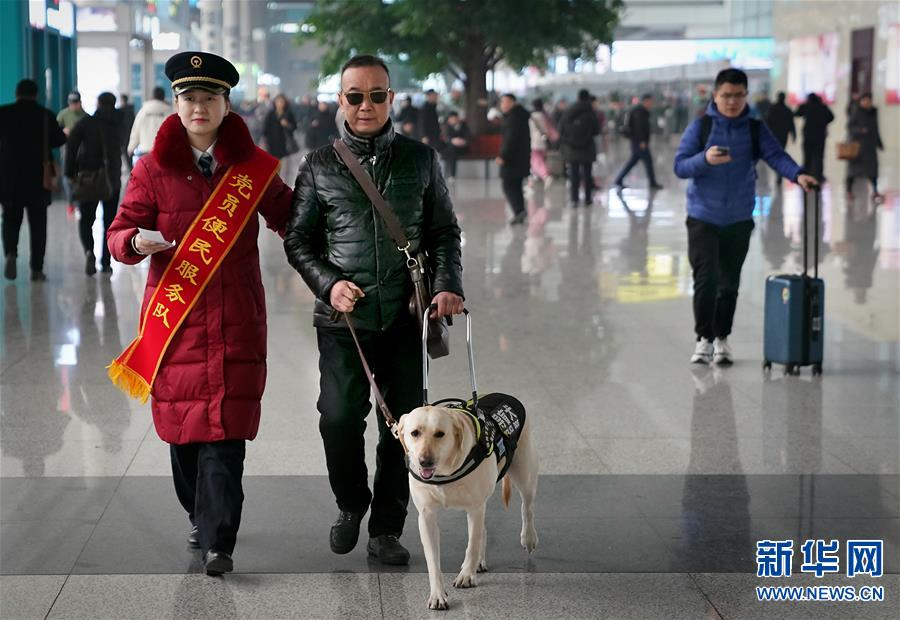 （社会）（1）导盲犬坐高铁：让视障旅客出行无障碍