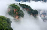 河南林州：太行云海美如畫卷。